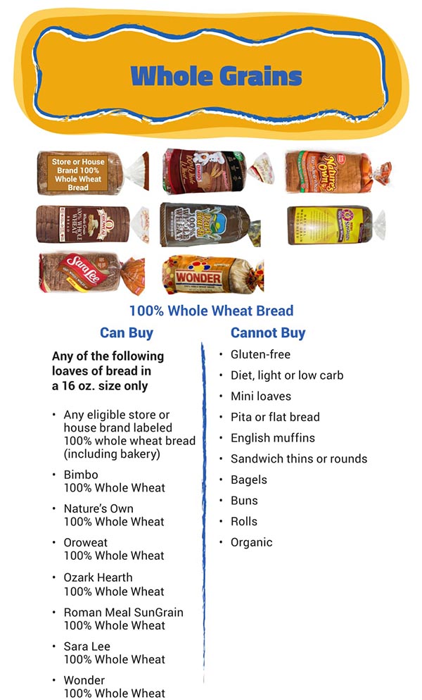 Arizona WIC Food List Whole Grains