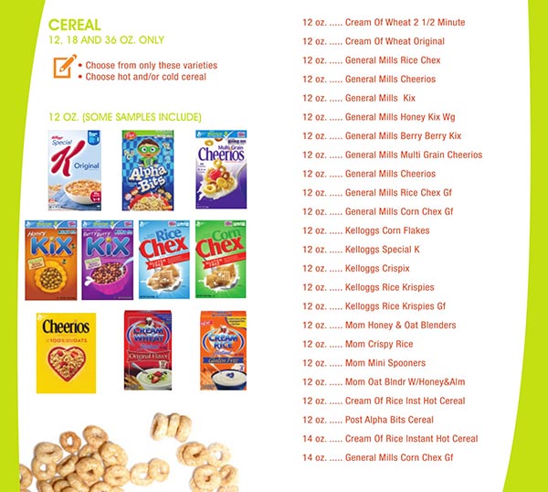 New Mexico WIC Food List Cereal, Hot and Cold Cereals