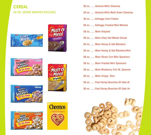 New Mexico WIC Food List 36oz Cereal Samples