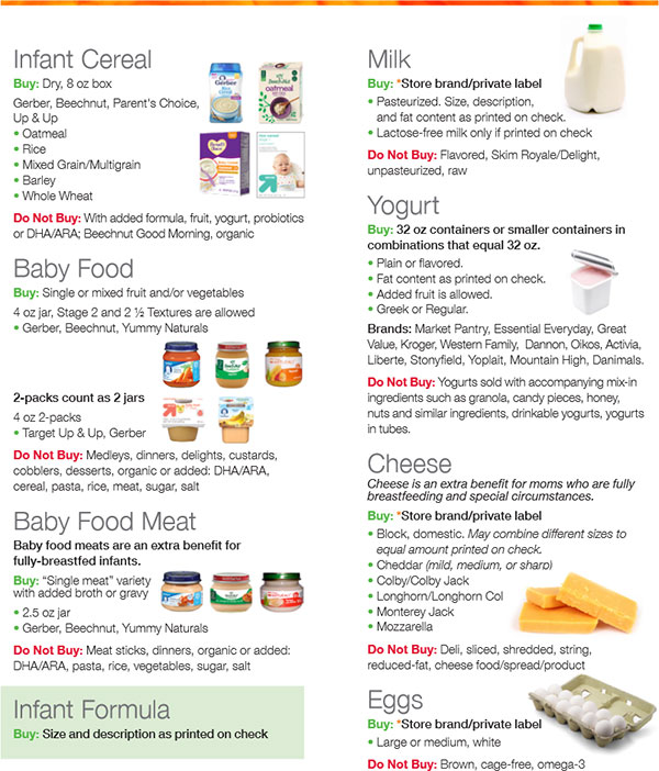 Utah WIC Food List Infant Cereal, Baby Food, Baby Food Meat, Infant Formula, Milk, Yogurt, Cheese and Eggs