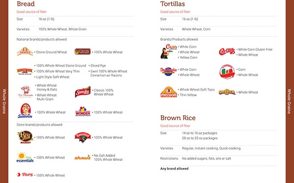 Vermont WIC Food List Bread, Tortillas and Brown Rice