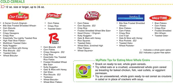 Virginia WIC Food List Cold Cereals Product List Page 2