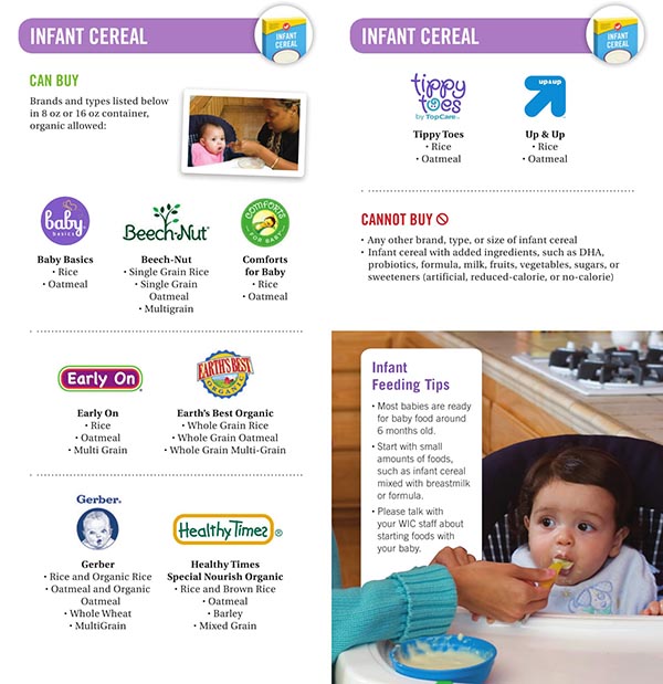California WIC Food List Infant Cereal