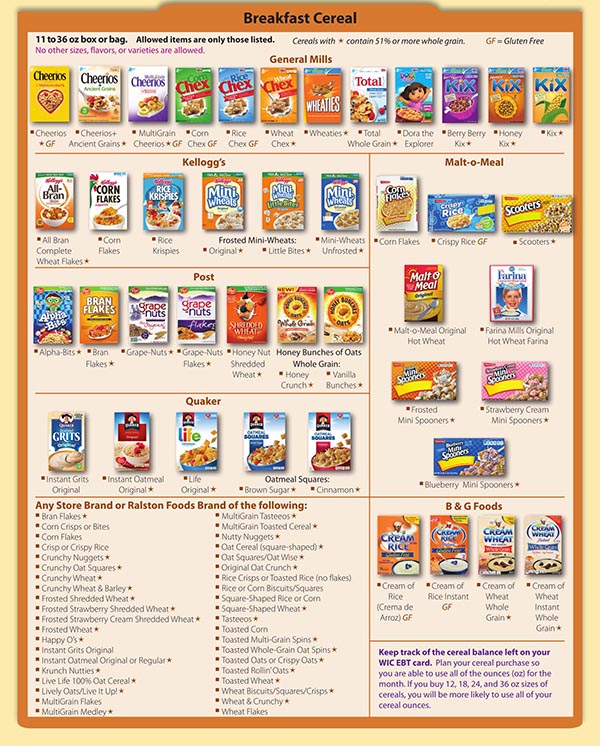 wic cereal list 2020