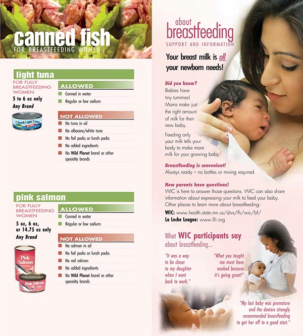 Minnesota WIC Food List Canned Fish, Light Tuna and Pink Salmon