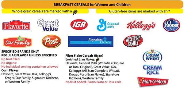 Montana WIC Food List Breakfast Cereals For Women and Children