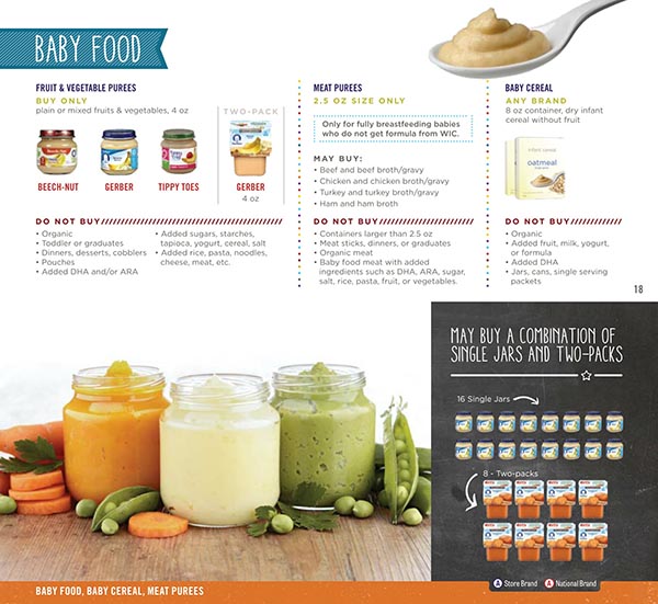Nebraska WIC Food List Baby Food, Baby Cereal and Meat Purees