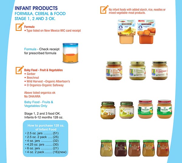 New Mexico WIC Food List Infant Formula, Infant Cereal and Baby Food