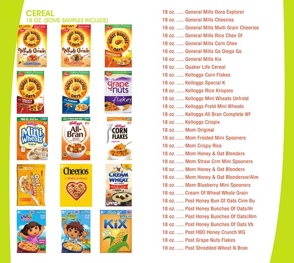 New Mexico WIC Food List 18oz Cereal Samples